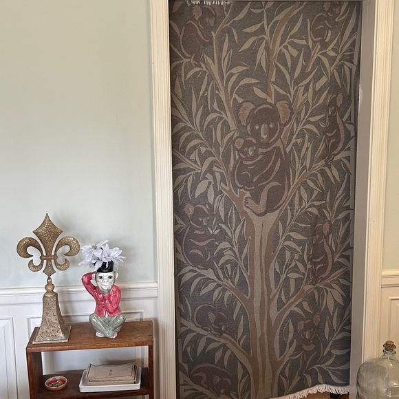 Gum Tree Koalas Blanket 2 Side FLiPSiDE Jacquard Loom Weave 100% Organic Cotton - Picture 2 of 16